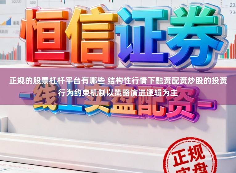 正规的股票杠杆平台有哪些 结构性行情下融资配资炒股的投资行为约束机制以策略演进逻辑为主